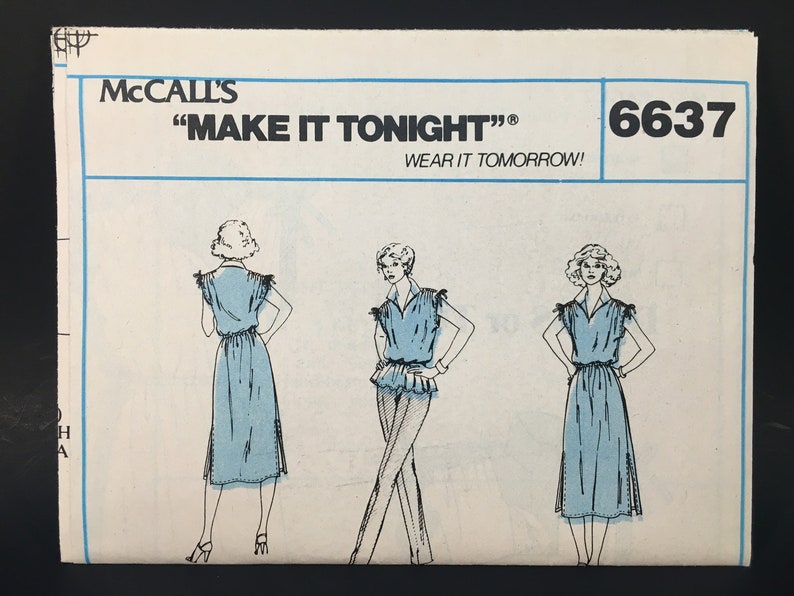 Misses' Pullover Dress or Top, Size 14 16 Bust 36 38 Inches, McCall's 6637, 70's Sewing Pattern image 6