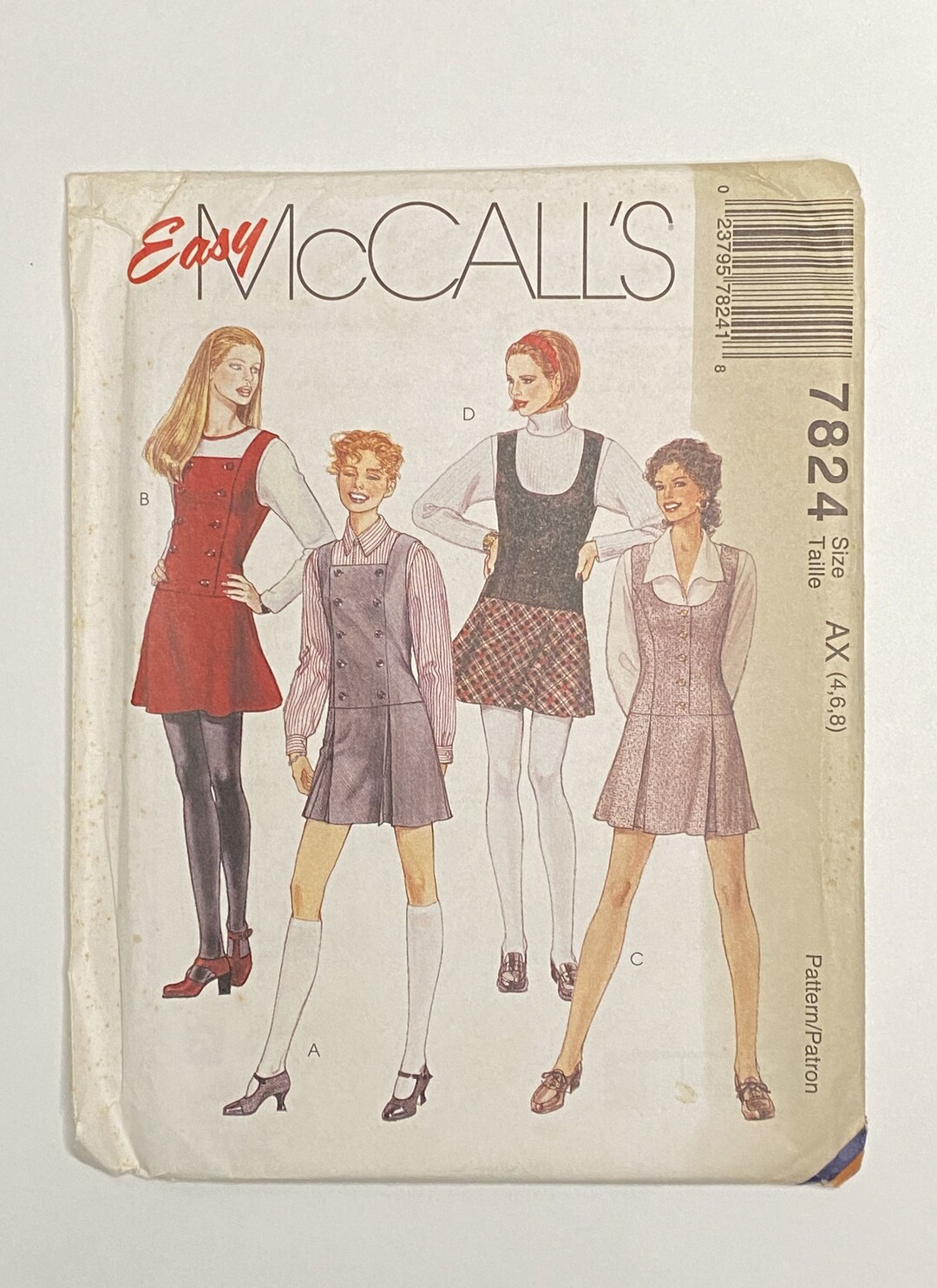Easy Mccall's 7824 Sewing Pattern, Misses' Semifitted Front Button