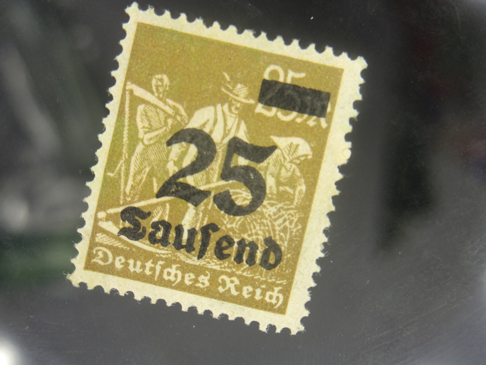 Germany Deutches Reich 25 Saufend Rare Old Stamp Nice. Etsy