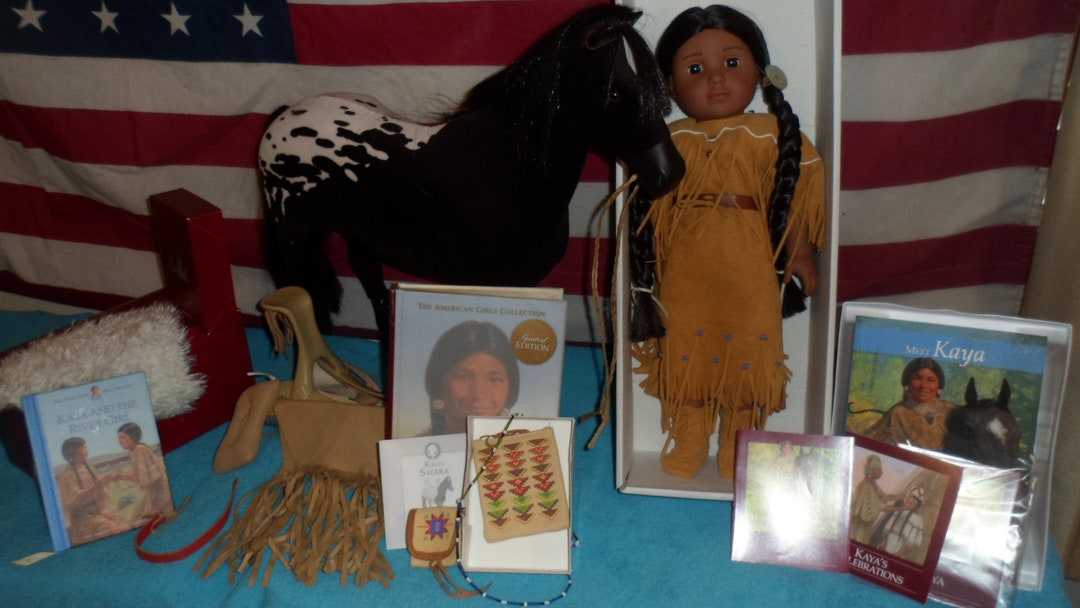 American Girl Doll Kaya with Horse saddle accessories and more SEE PICS!!