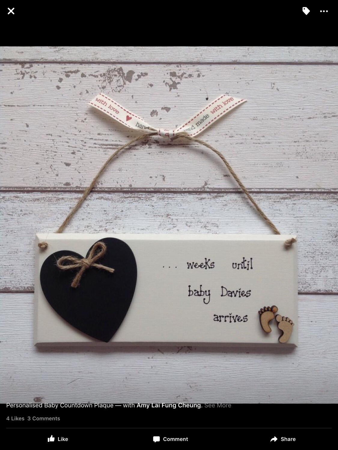 personalised baby countdown
