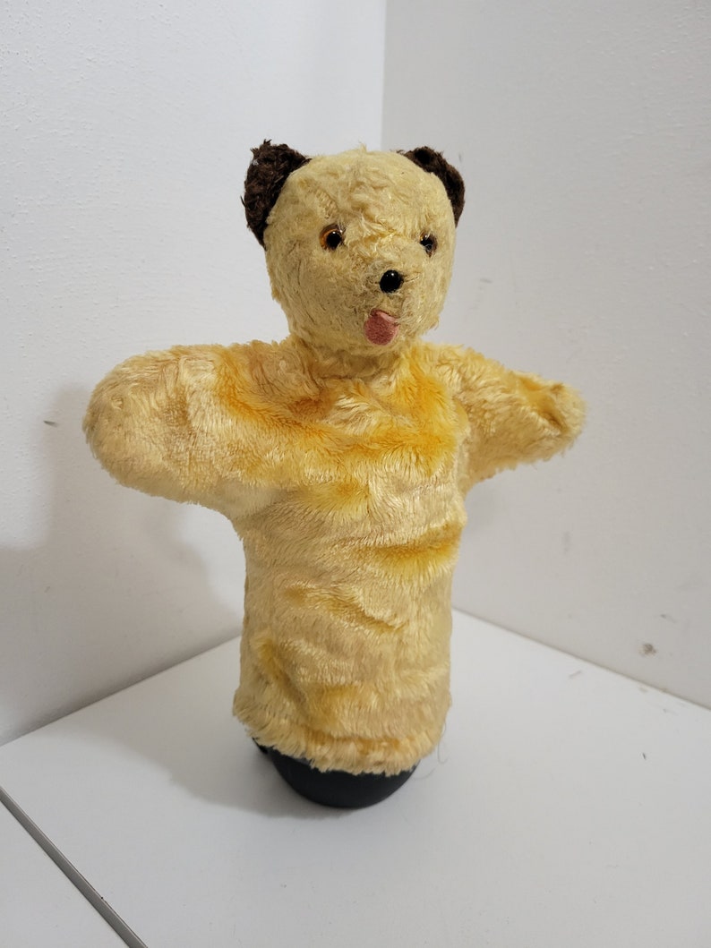 Vintage English Mohair Hand Puppet Sooty Etsy