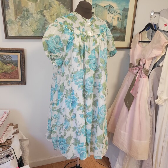 Vintage Nylon 50's Dressing Gown - image 3