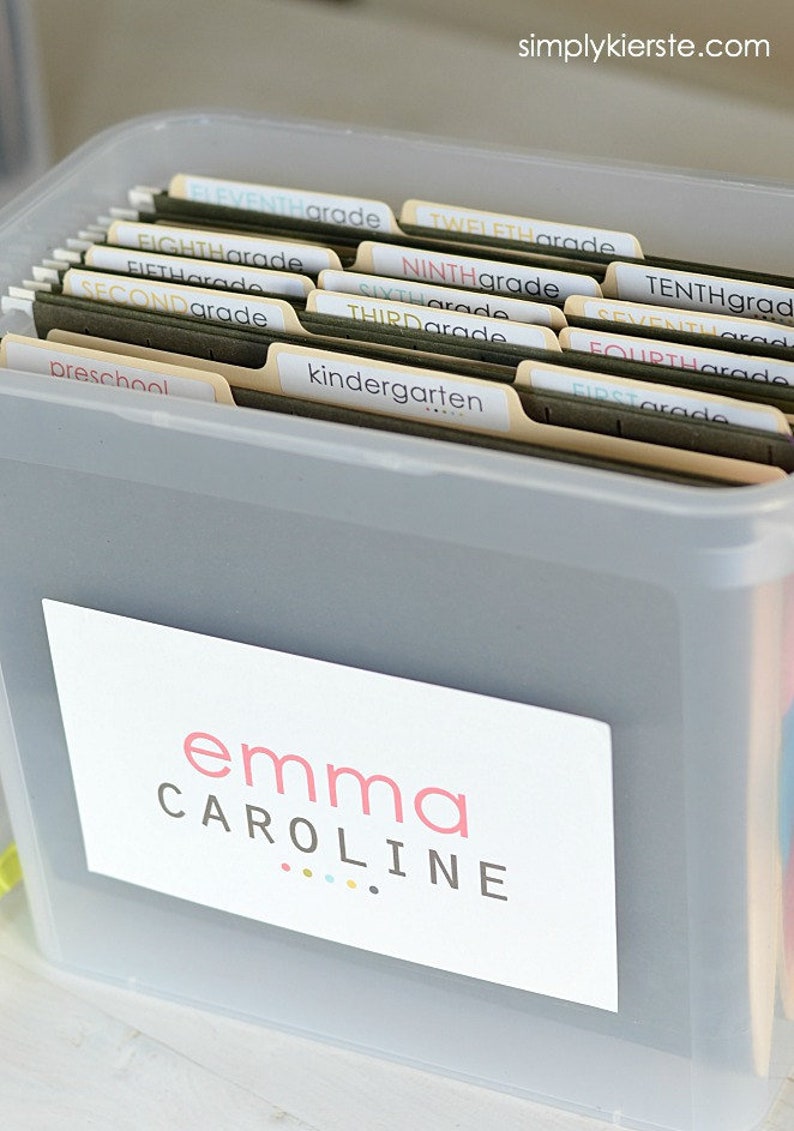 Milestone Tote, School Papers Storage, School Memory Box, Personalized