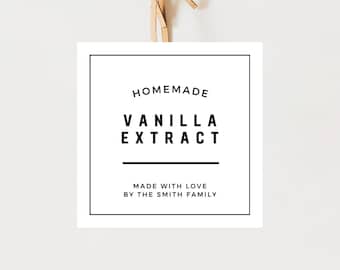 Vanilla Extract Label: Editable DIY Gift Tag (Instant Download)