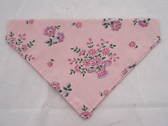 Handmade Vintage Fabric Dog Bandanas slide on to Collar neckerchief Liberty William Morris Retro fabrics small & large