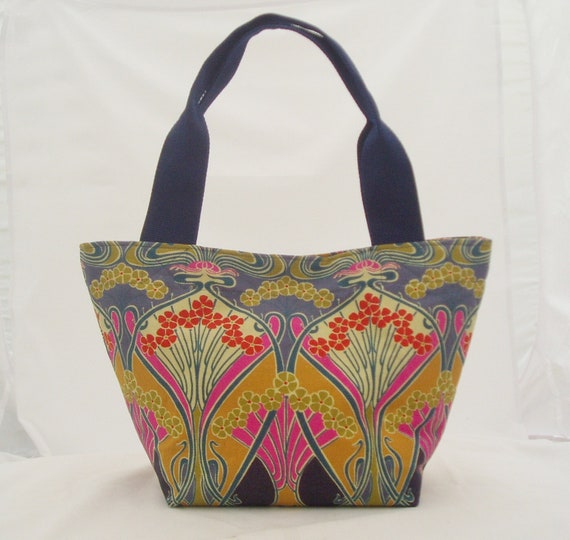 Handmade Tote Handbag from Vintage Liberty of London Ianthe pattern Fabric Free UK Postage