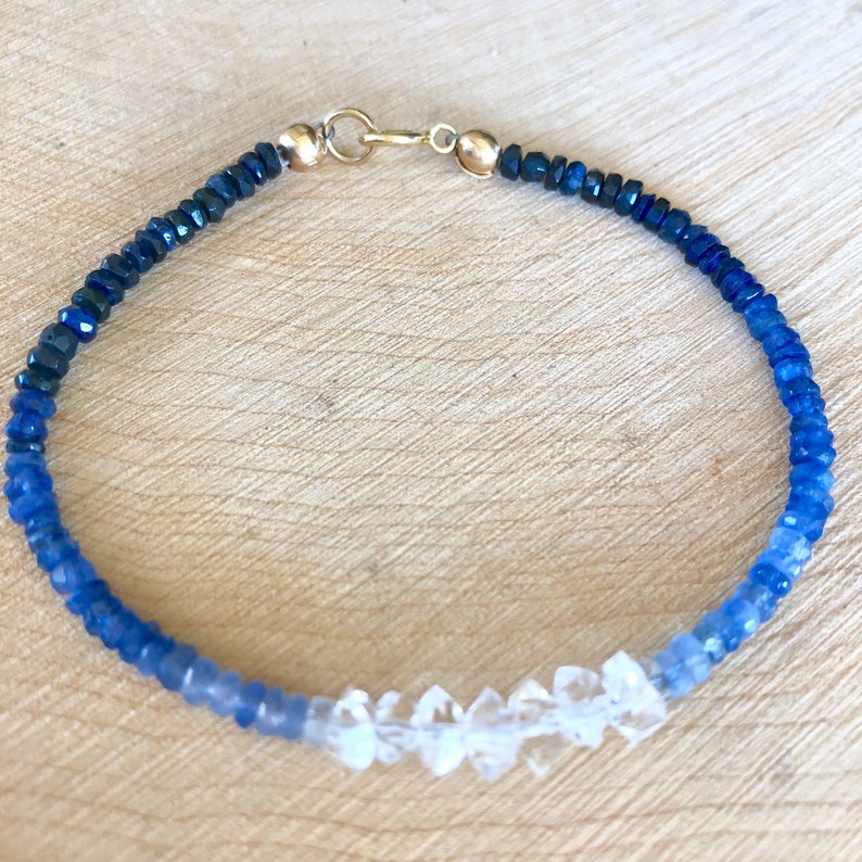 dainty sapphire bracelet