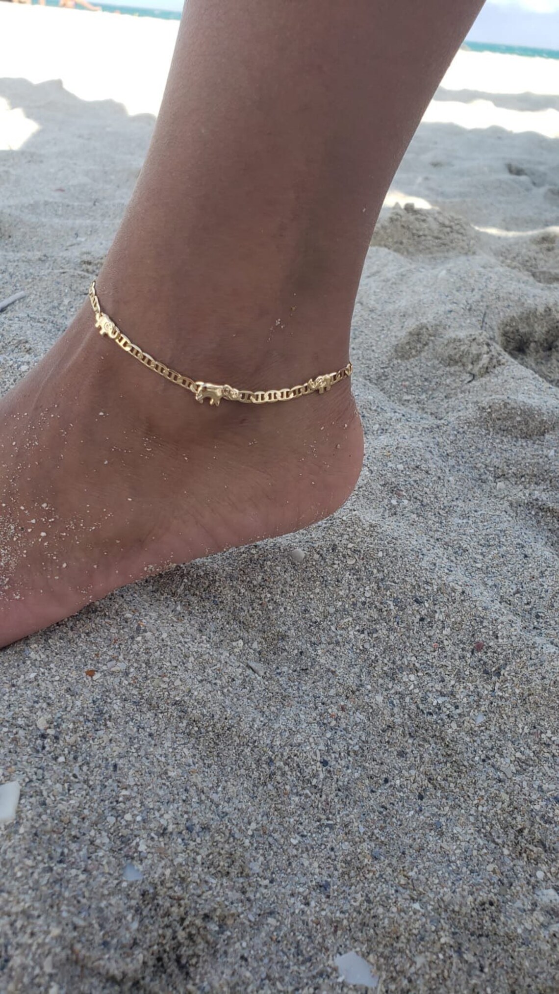 18k Gold Filled Elephant Anklet Elephant Anklet Gold 18 K Etsy Australia