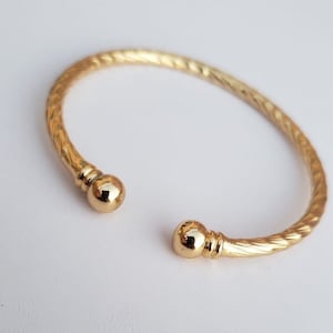 Classic Bangle Bracelet, 18k Gold filled Bangle for Women Plain Bangle Classic Slip On Bangle, Stackable Bangles Stacking Bangle