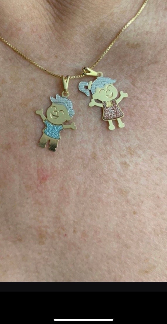 Gold Necklace Boy Girl 18 K Gold Filled Necklace Boy and Girl