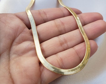 4 MM 18 K Gold Snake Chain Herringbone 