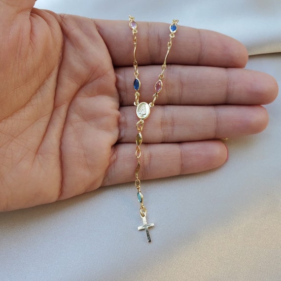 Gold Rosary Necklaces 18 K Gold Filled 