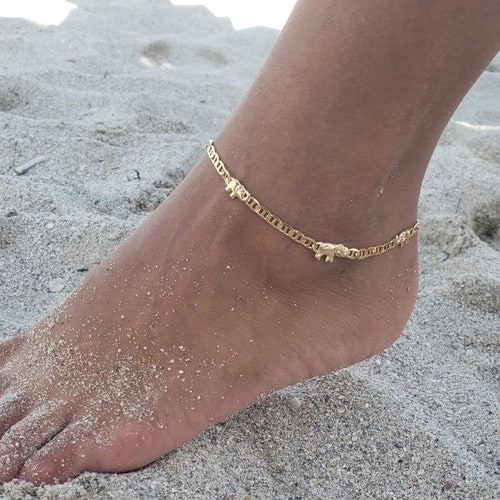 18k Gold Filled Elephant Anklet 