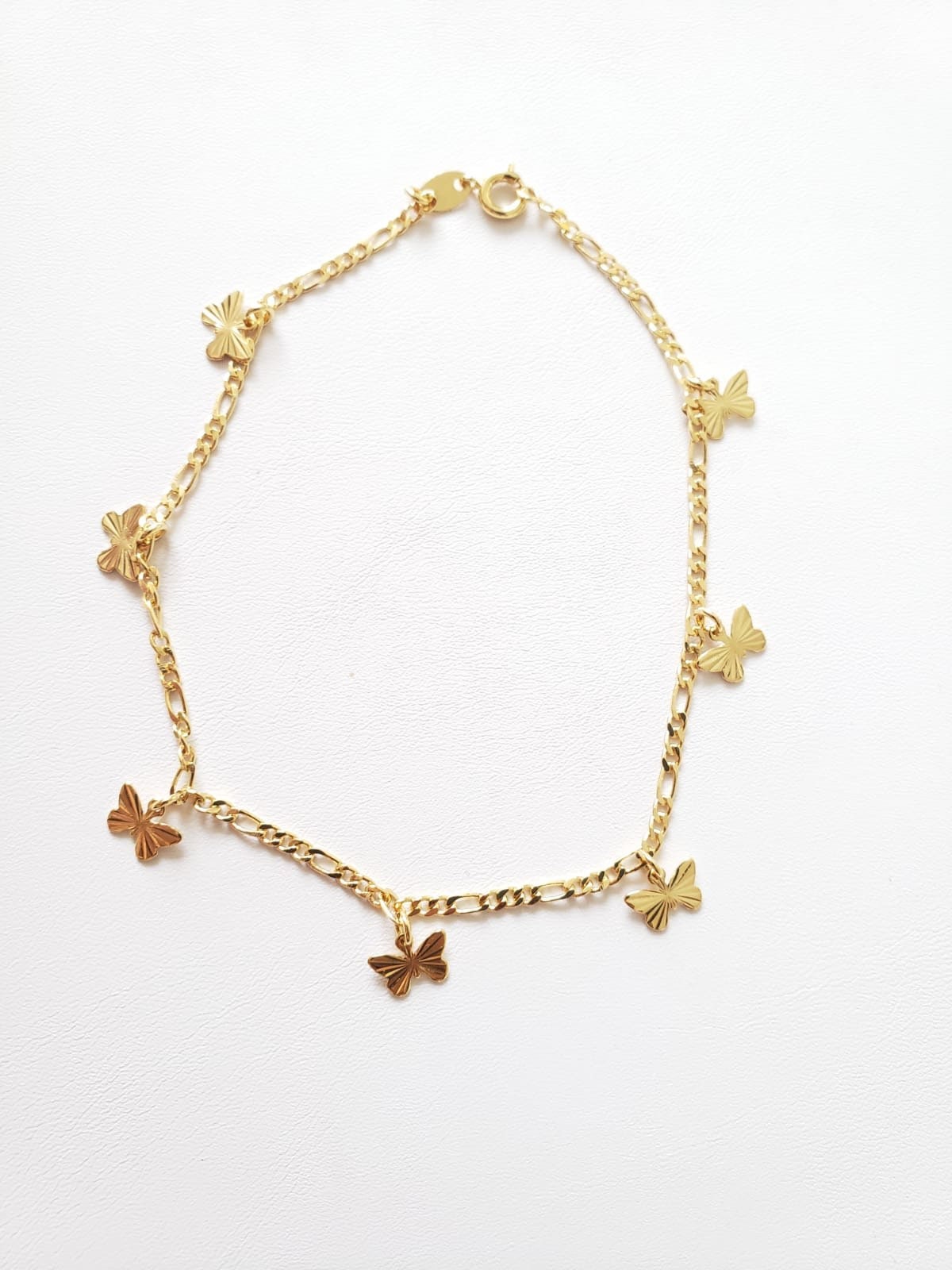 14k gold butterfly on sale anklet