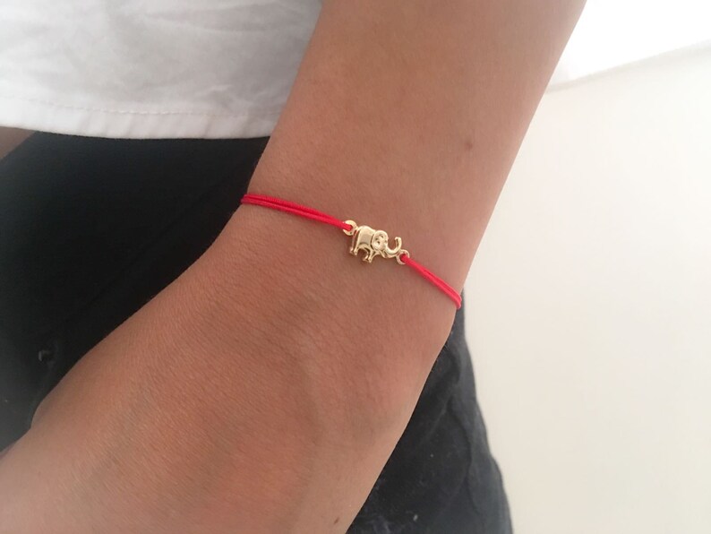 Elephant Red Bracelet Baby Evil Eye Red Bracelet. Red String Etsy