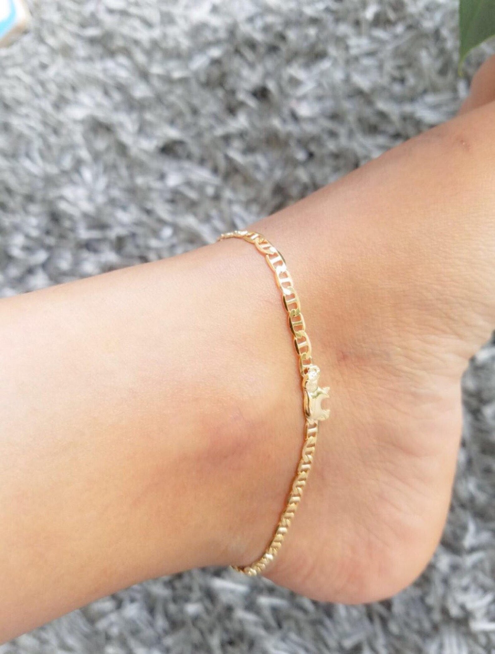 18k Gold Filled Elephant Anklet Elephant Anklet Gold 18 K Etsy Australia