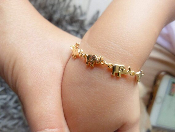 Gold plated elephant bracelet online