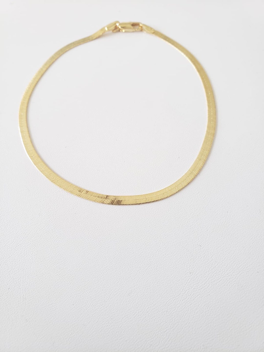 Herringbone Anklet, Gold Filled , Herringbone Chain Delicate Anklet