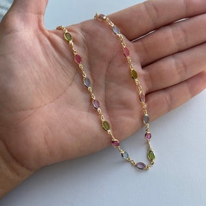 Gemstone Anklet, Multi-color 18 k Gold Filled Anklet, dainty anklet, gold anklet, gold plated ankleT, simple anklet, beads anklet