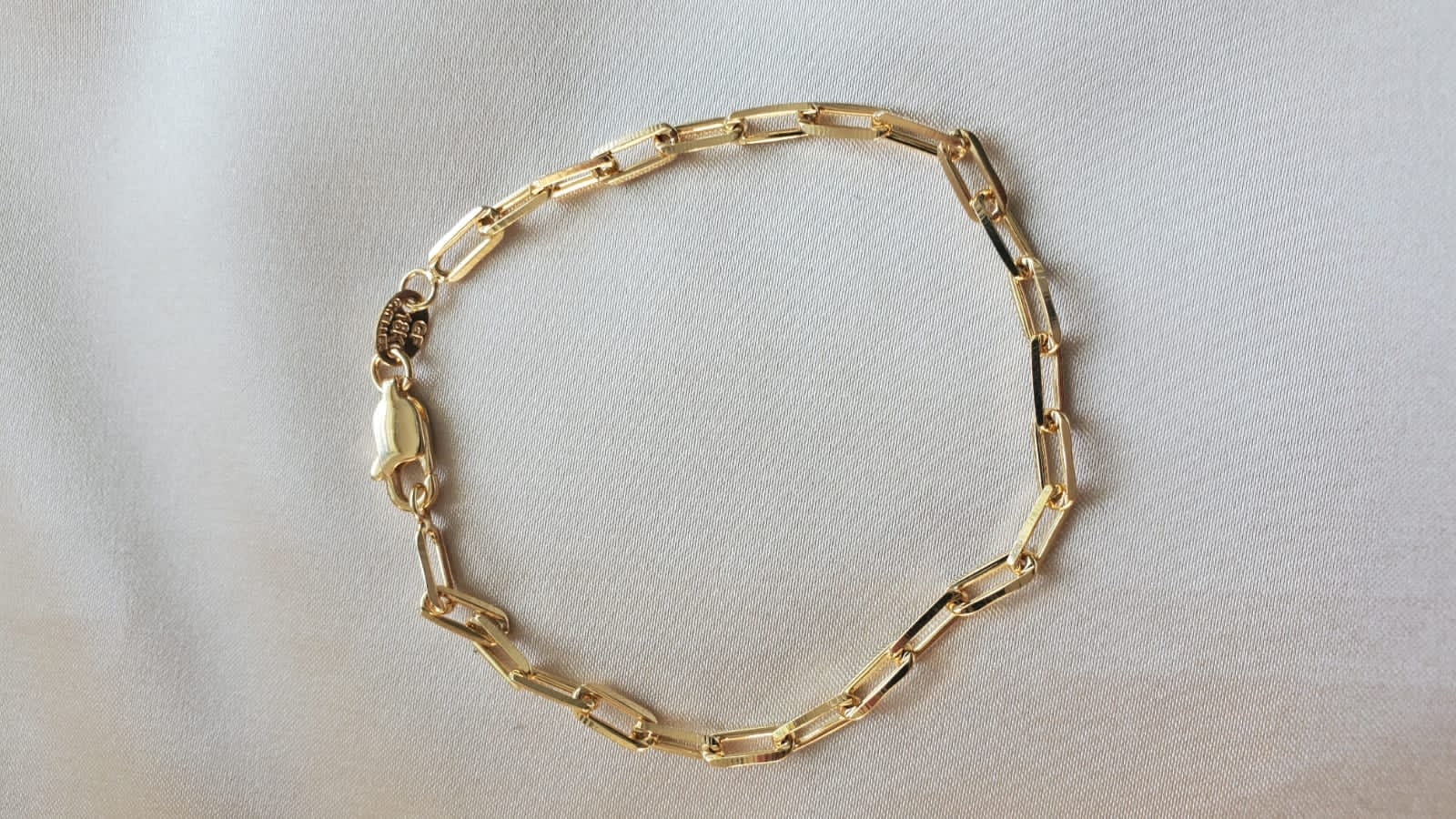 Gold Paper Clip Bracelet 18k Gold Filled Paper Clip Etsy