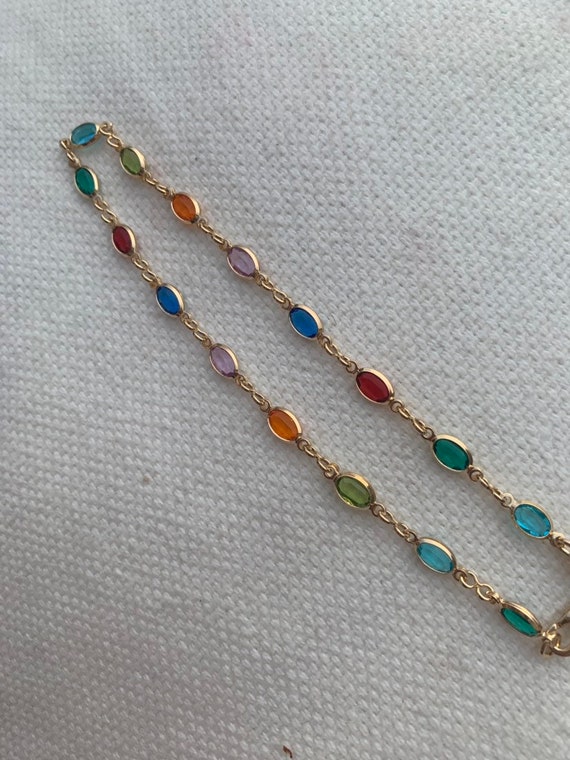 Multi-color 18 K Gold Filled Anklet Dainty Anklet Gold - Etsy Canada