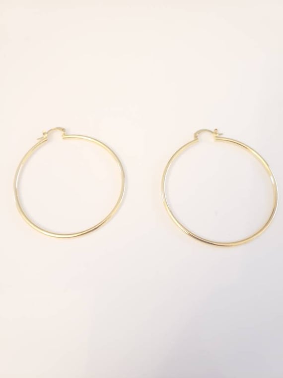 18 k Gold Filled Large Hoop Earrings Hoop earrings Cute Earrings J Every day hoops Thin Gold Hoop Earrings