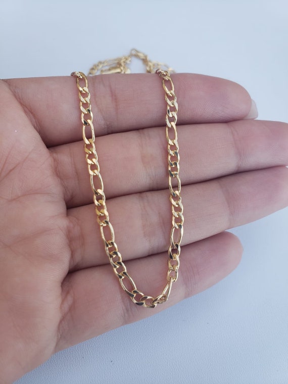 Figaro Chain 18 K Gold Filled Necklace 