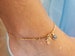 Eye anklet, hamsa gold anklet, dainty anklet, 18 k Gold filled hamsa anklet , mal de ojo tobillera , dainty anklet , bracelet hamsa 