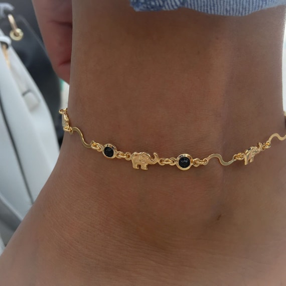 Elephant sale gold anklet