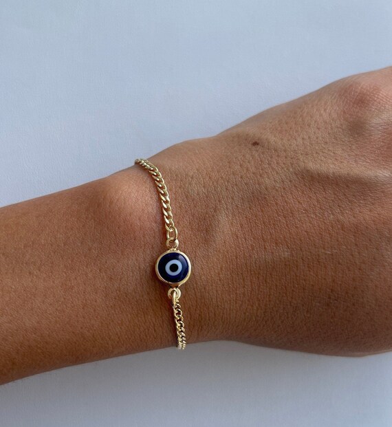 Gold filled evil eye best sale bracelet