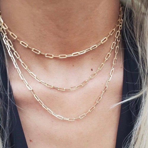 18k Gold Filled Link Chain Necklace 