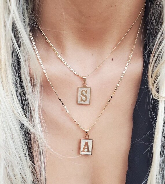 Buy Gold Filled Initial Necklace, Gold Necklace, Gold Initial Necklace, Gold  Letter Necklace, Gold Filled Necklace, Letter Necklace Online in India -  Etsy