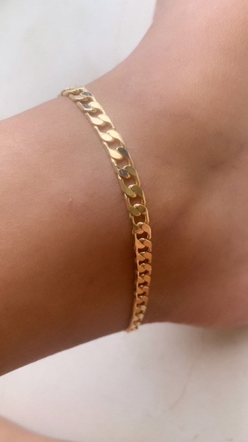 Gold Chain Anklet Thick Gold Chain Anklet 18k Gold Chain Etsy