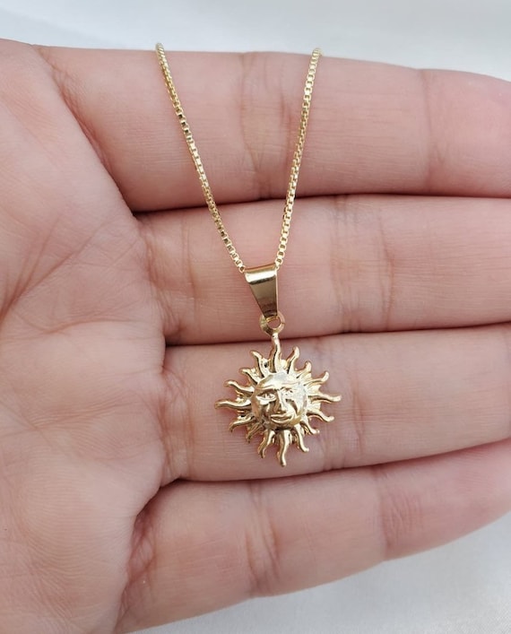 Buy Sun Necklace 18k Gold Filled Celestial Jewelry Sun Pendant