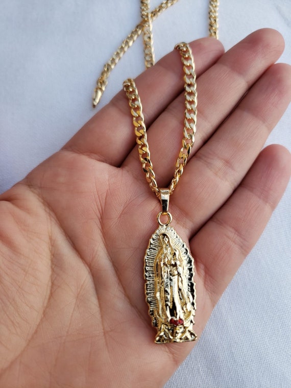 Guadalupe necklace real gold deals