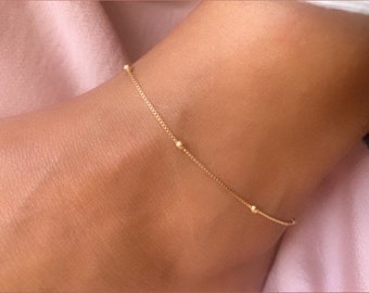 Dainty Anklet Gold Anklet 18 K Gold Filled Anklet Simple Anklet
