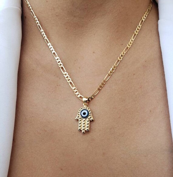 Gold Hamsa Necklace | Gold Hamsa Hand Necklace | Hamsa Hand Jewellery –  KookyTwo