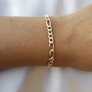 Gold Filled Figaro Bracelet, Figaro Bracelet, 18kGold Filled Figaro Bracelet, Gold Figaro Bracelet, Gold Bracelet