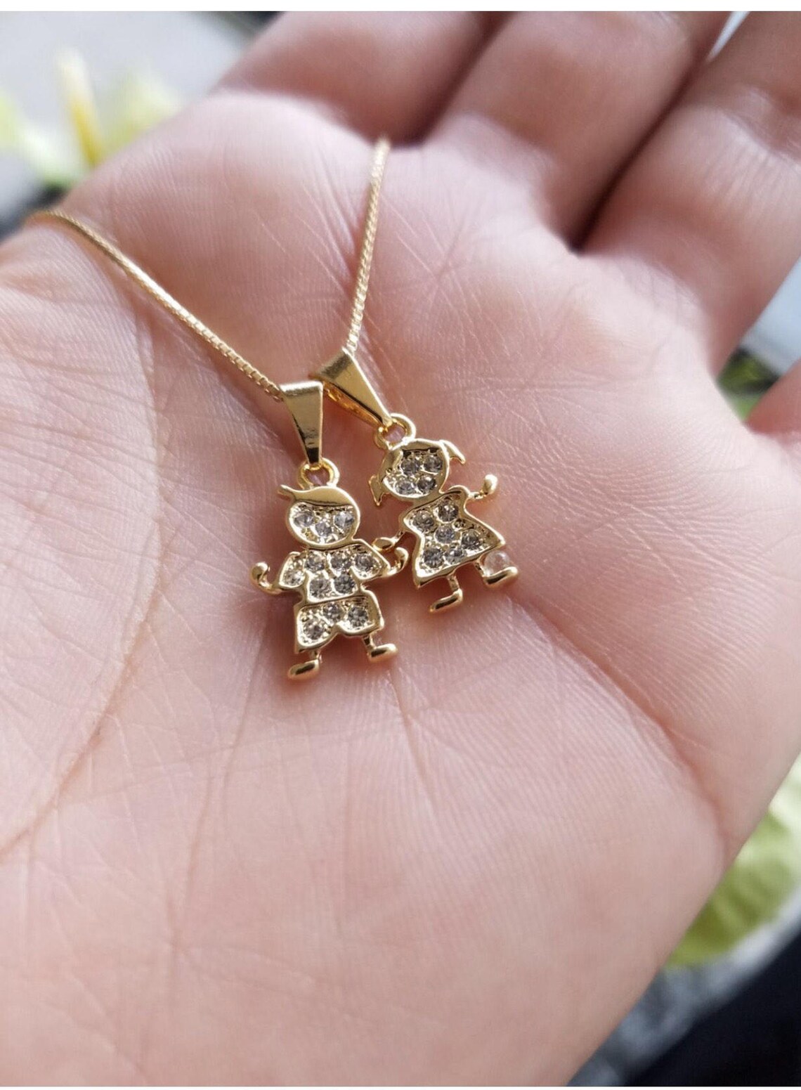 Gold Necklace Boy Girl 18 K Gold Filled Necklace Boy and Girl Etsy