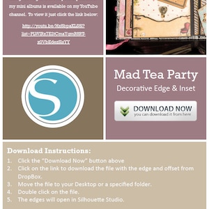 Silhouette Mad Tea Party Decorative Borders