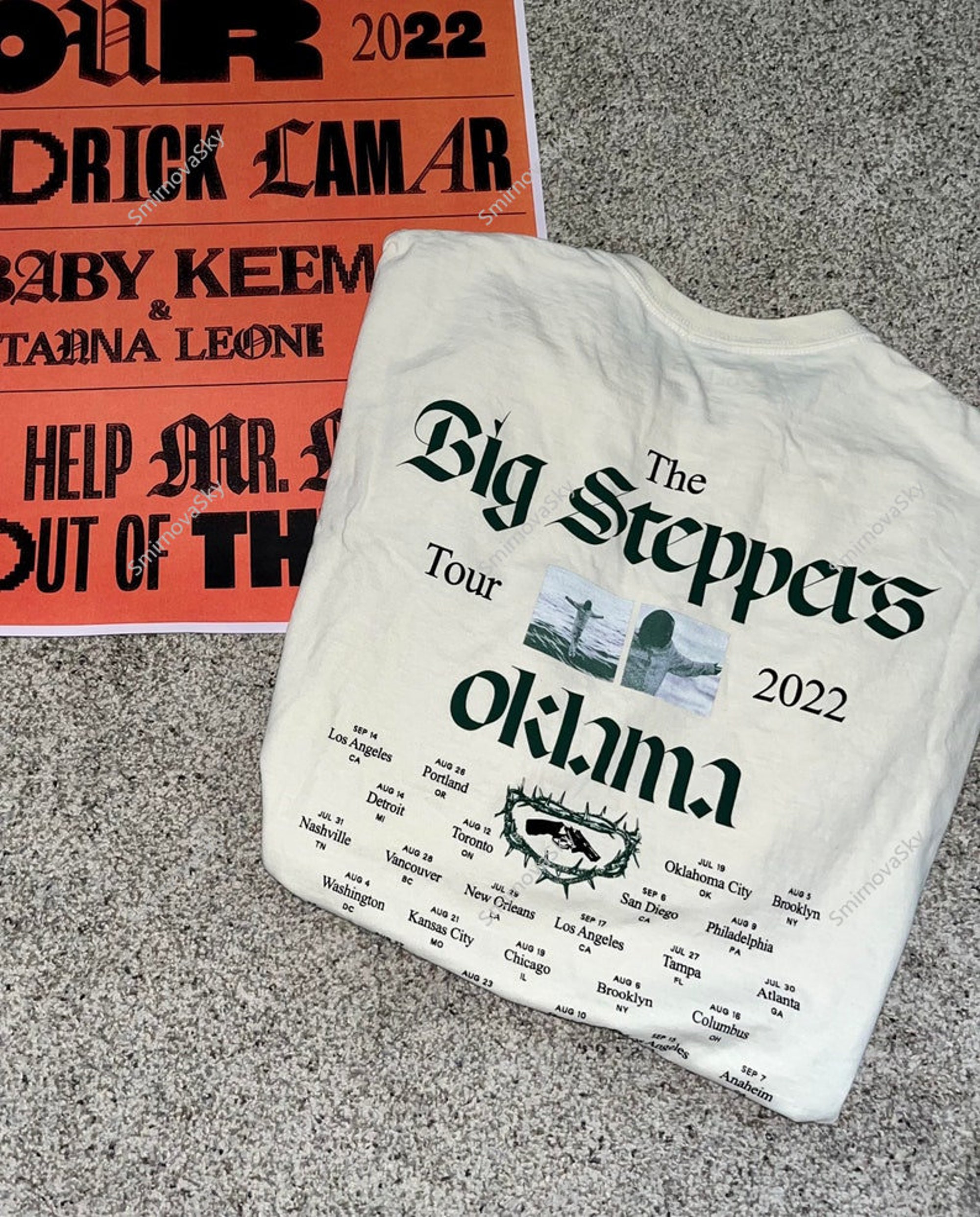 The Big Steppers Tour Oklama 2022 Shirt, Kendrick Lamar Tour Shirt