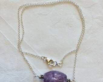Amethyst and Sterling Silver Necklace