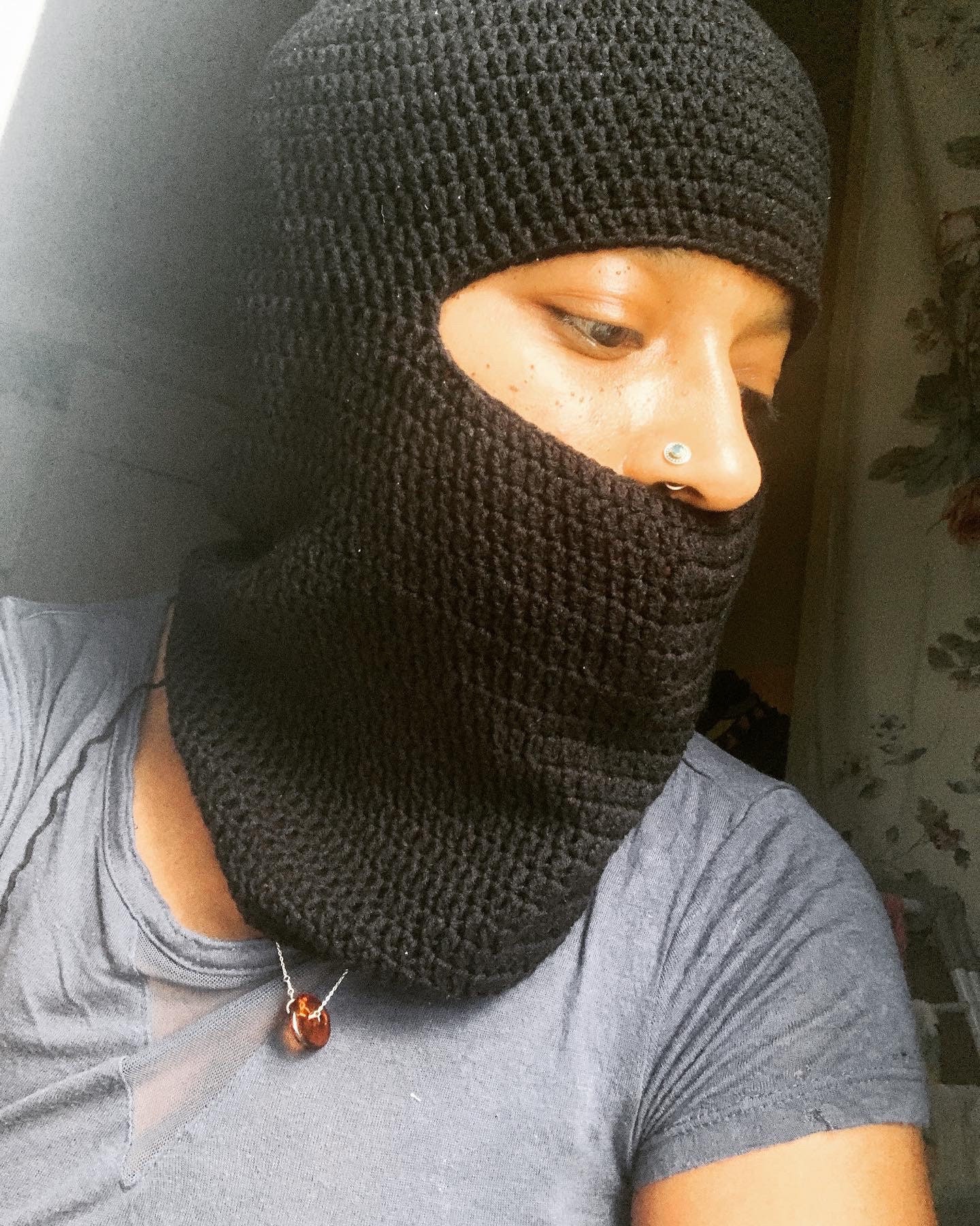 Knitted Jacquard Tribal Ski Mask/ Winter Hat/ African Cap/Men Ski Mask