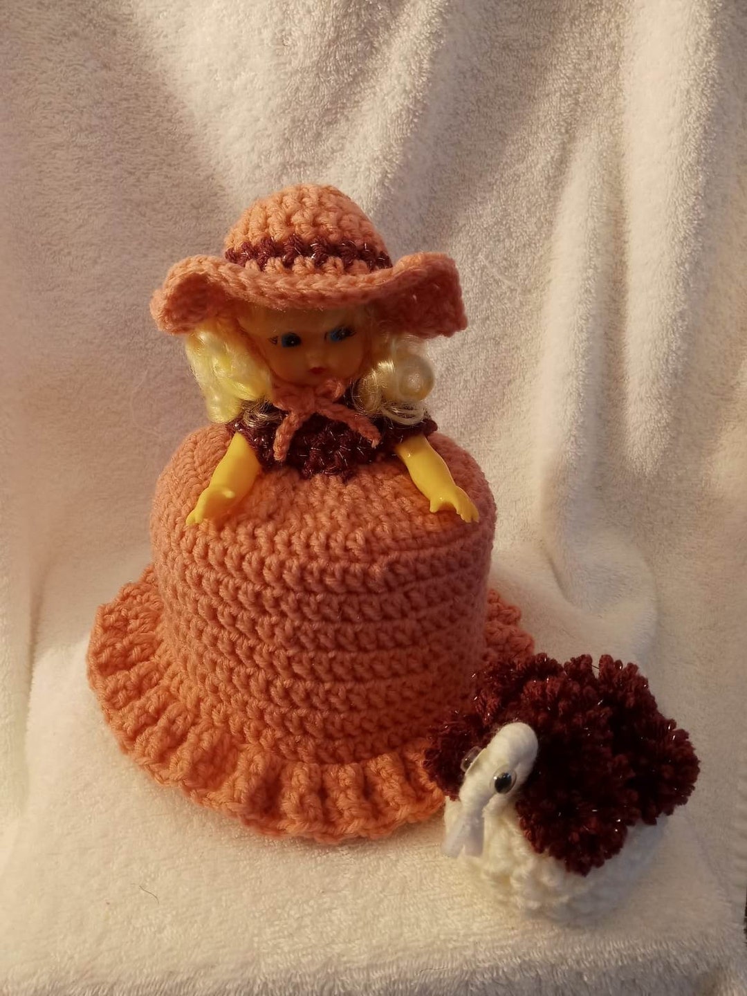 Toilet Paper Cover Doll Crocheted Toilet Tissue Cover Doll Etsy