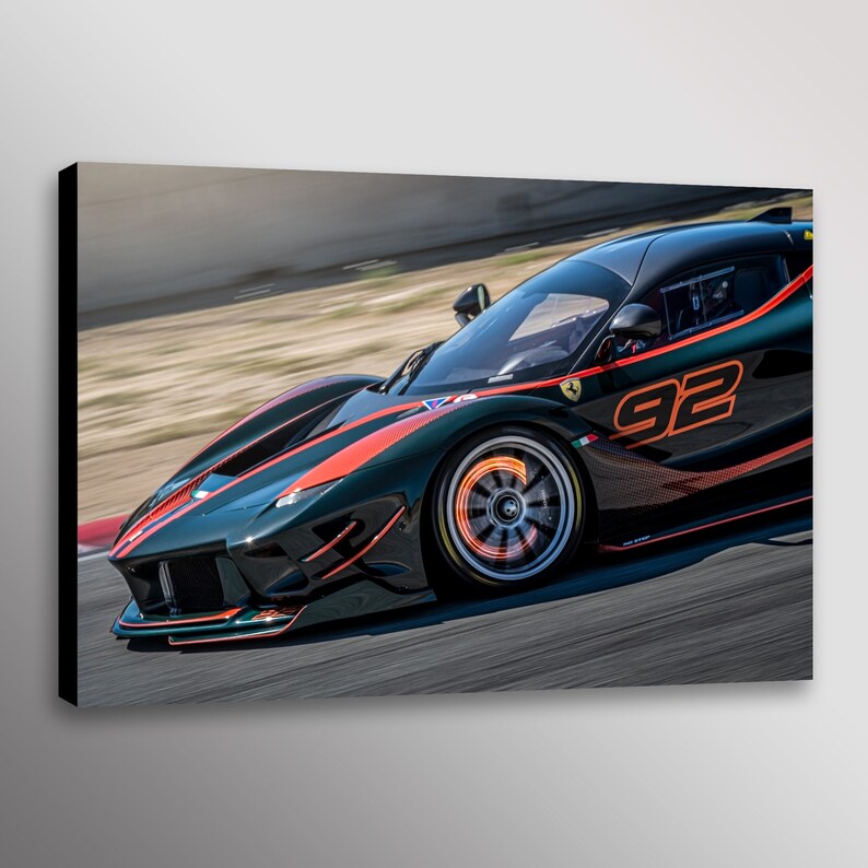 Ferrari Fxx K Evo Hot Brakes Racecar Car Automotive Photo Wall Etsy