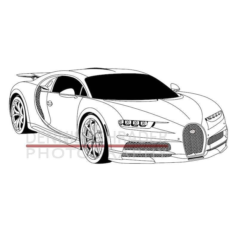 Download Car svg eps png jpg Bugatti Chiron svg Illustration Car ...