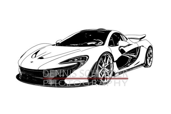Car Svg Eps Jpg Mclaren P1 Svg Illustration Racecar Eps Car Etsy