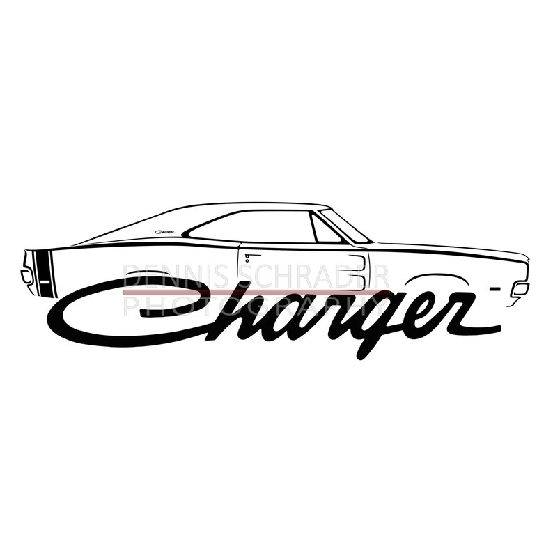Car svg eps png jpg Dodge Charger svg Illustration Car Vector Etsy