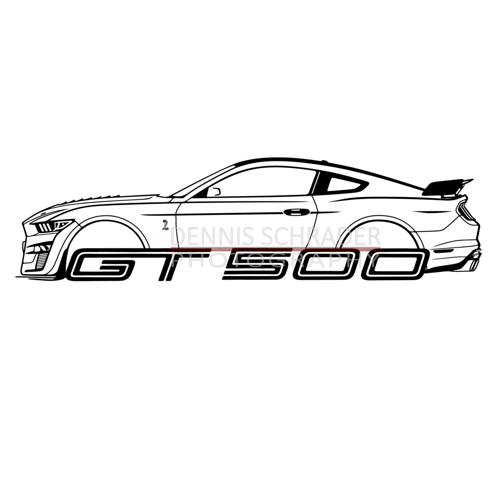 Voiture svg eps png jpg 2020 Ford Mustang GT500 svg | Etsy